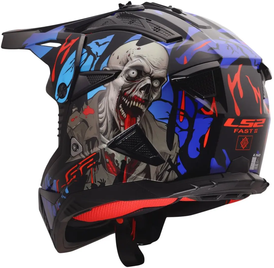 LS2 Fast II MX708 Helm - Zombie II - XXL