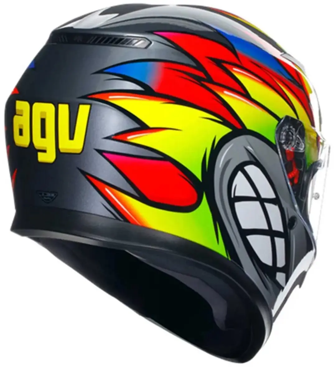 AGV K3 E2206 Mplk Birdy 2.0 Integraalhelm - Maat M - Grijs/Geel/Rood