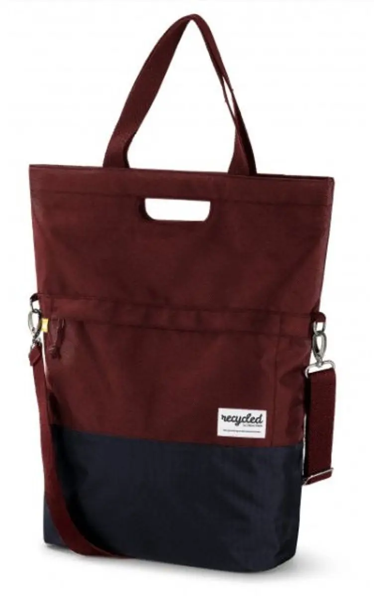 URBAN PROOF 20L Shopper Fietstas - Bordeauxrood/Grijs