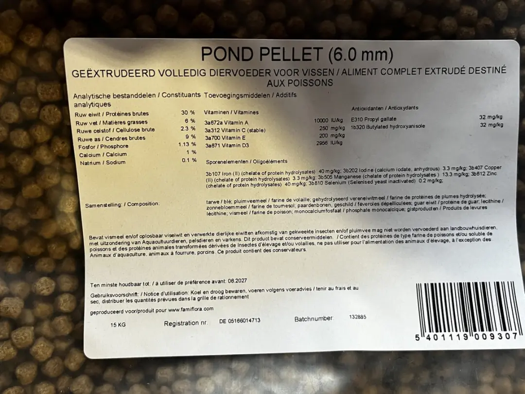 Famiflora Pond Pellets Vijvervoer 40L (15kg) - Met Spirulina