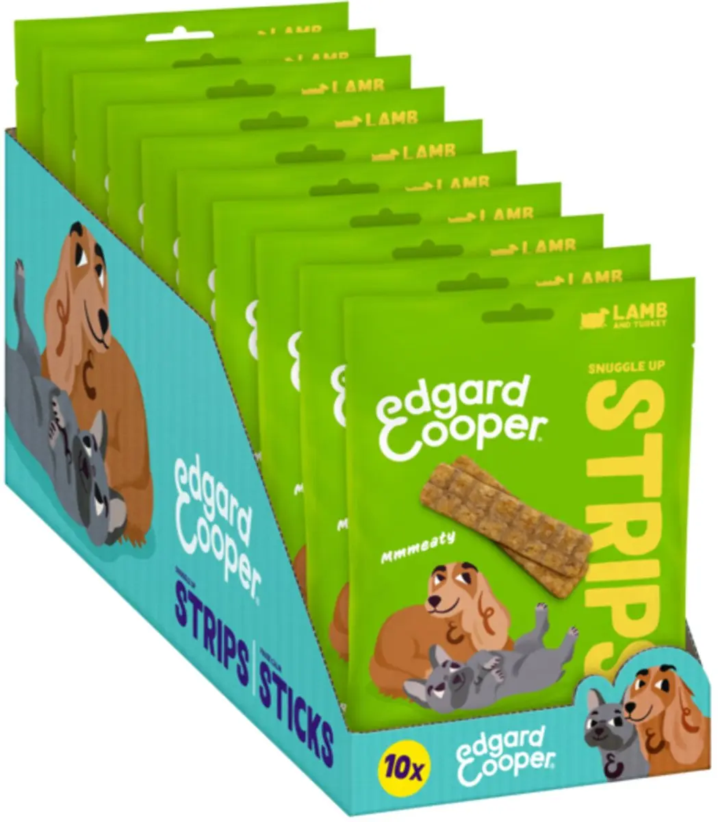 Edgard & Cooper Adult Strips Lam & Kalkoen 75g