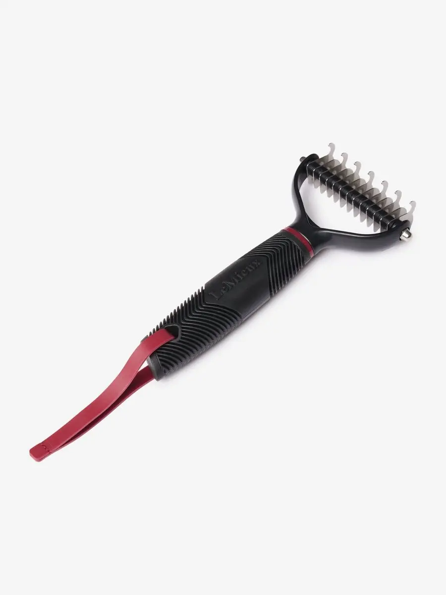LeMieux Tail Thinning Rake Zwart/Rood