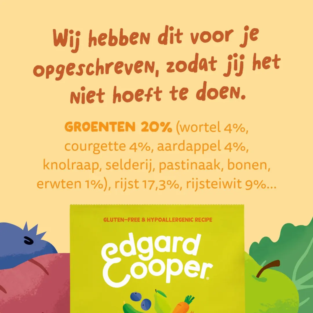 Edgard & Cooper Adult Hondenbrokken Medium Wortel & Courgette 2,5kg