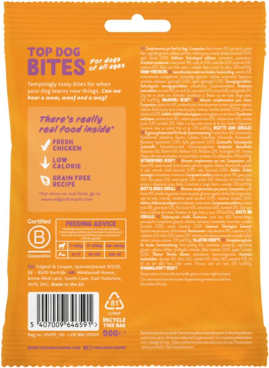 Edgard & Cooper Bites Large Kip 50g