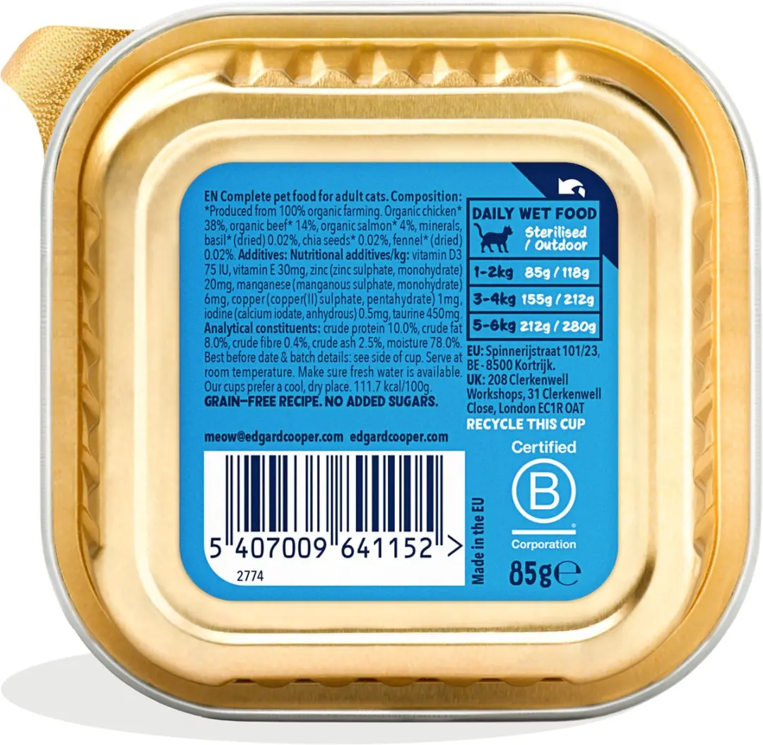 Edgard & Cooper Adult Pate Zalm - 85g