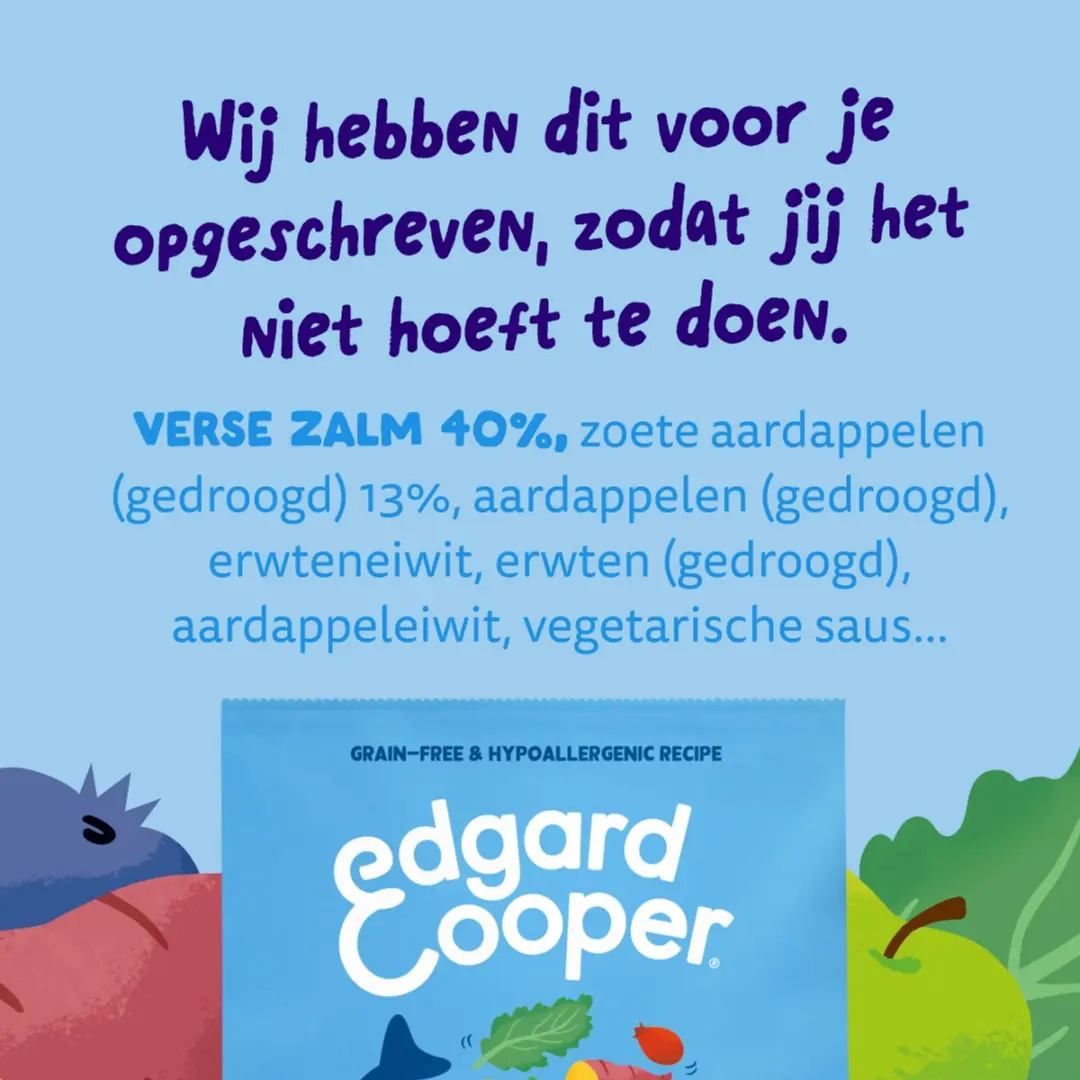 Edgard & Cooper Adult Hondenbrokken Grote Honden Zalm 12kg - Hypoallergeen