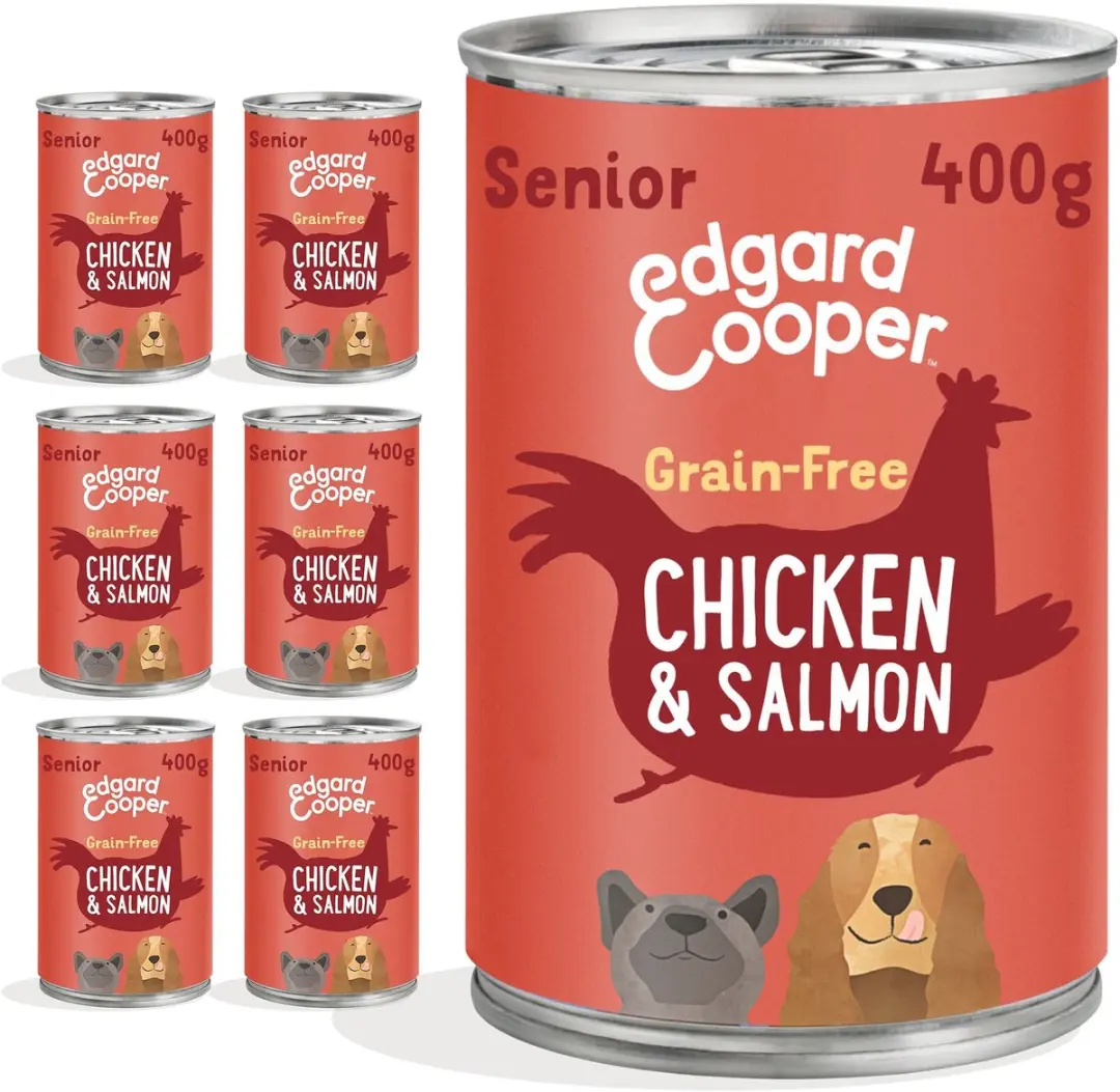 Edgard & Cooper Senior Hondenvoer Nat Kip-Zalm 400g