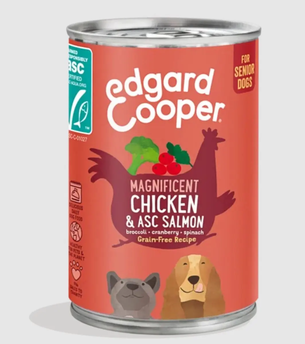 Edgard & Cooper Senior Hondenvoer Nat Kip-Zalm 400g - 6 Stuks - afbeelding 6 van 6