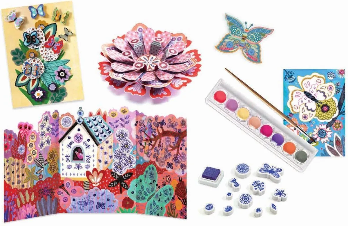 Djeco Flower Box Knutselset - Meerkleurig - afbeelding 6 van 6