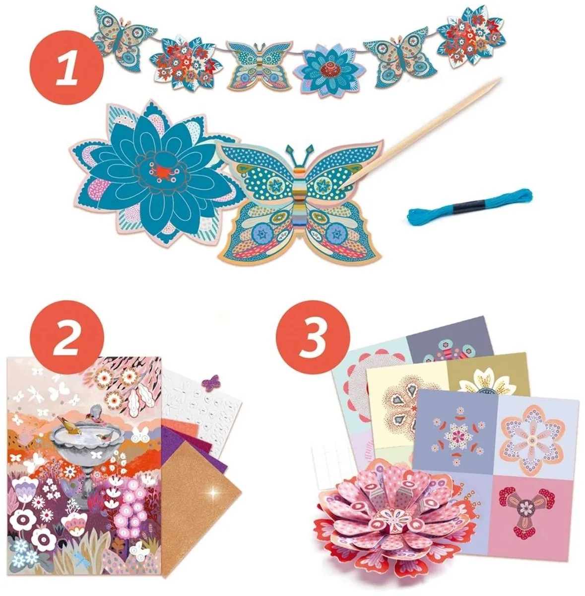 Djeco Flower Box Knutselset - Meerkleurig