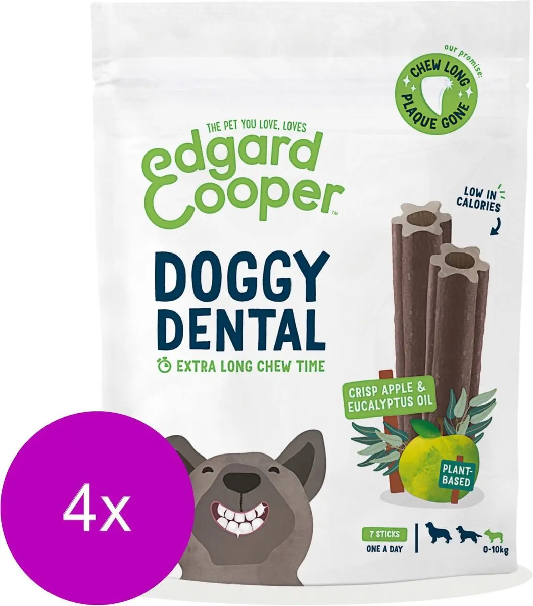 Edgard & Cooper Doggy Dental Appel Hondensnacks - 20 Stuks