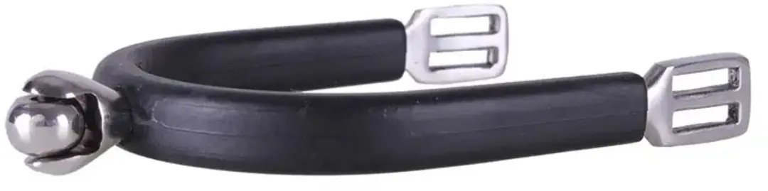 QHP Sporen met Roller en Rubber 20mm - Zilver