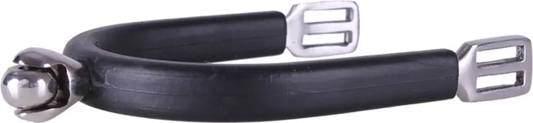 QHP Sporen met Roller en Rubber 20mm - Zilver