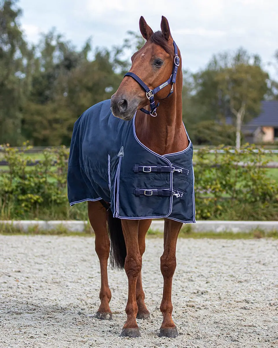 QHP Turnout Luxe Deken 145/195cm - Donkerblauw