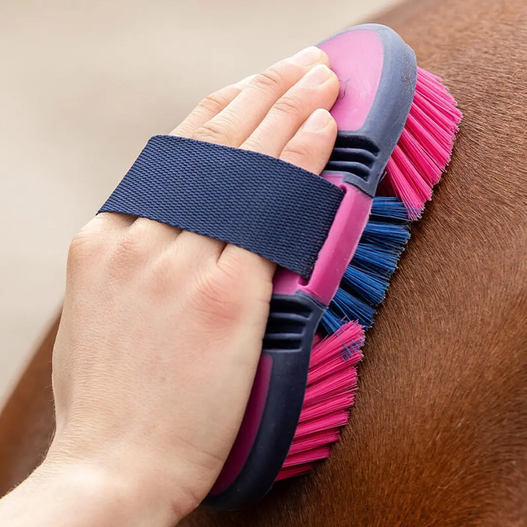QHP Zachte Borstel Flexibel - Fuchsia/Navy