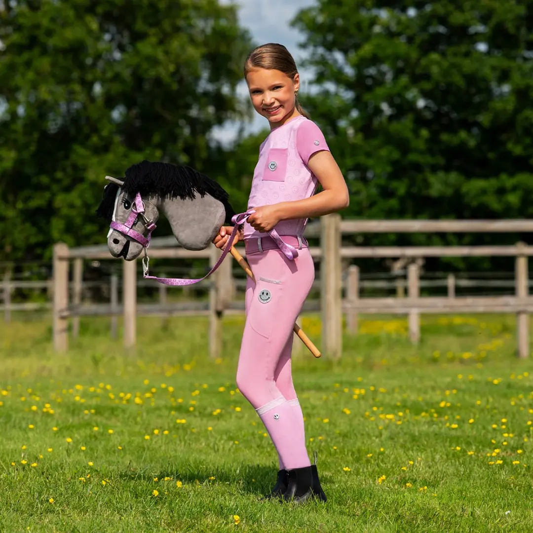 QHP Rosalynn Paardrijsokken - 2 Paar - Blauw-roze - afbeelding 3 van 6