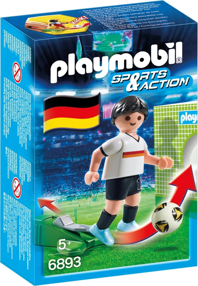 Playmobil Voetbalspeler Duitsland 6893 - Zwart/Wit