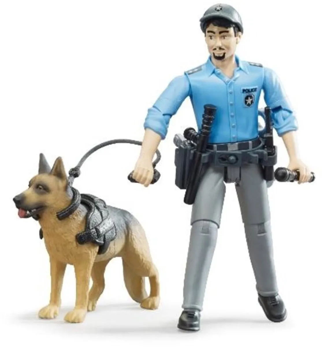 Bruder Politieagent met Hond Speelset BF62150 - Blauw/Grijs
