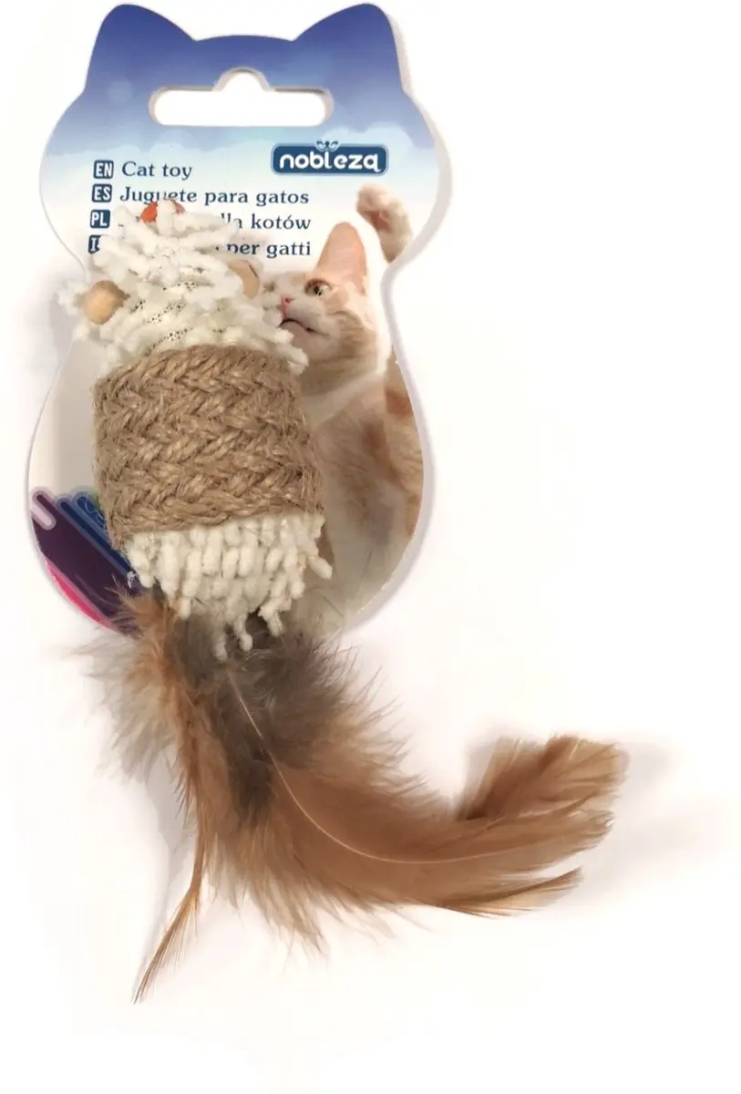 Nobleza Kattenspeelgoed Speelmuis - 12 cm