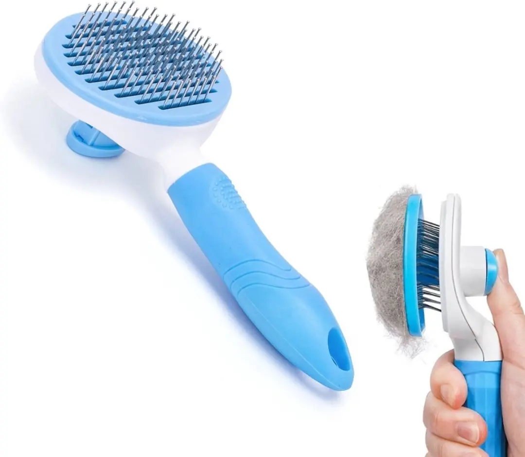 Nobleza Slickerborstel Blauw/Wit