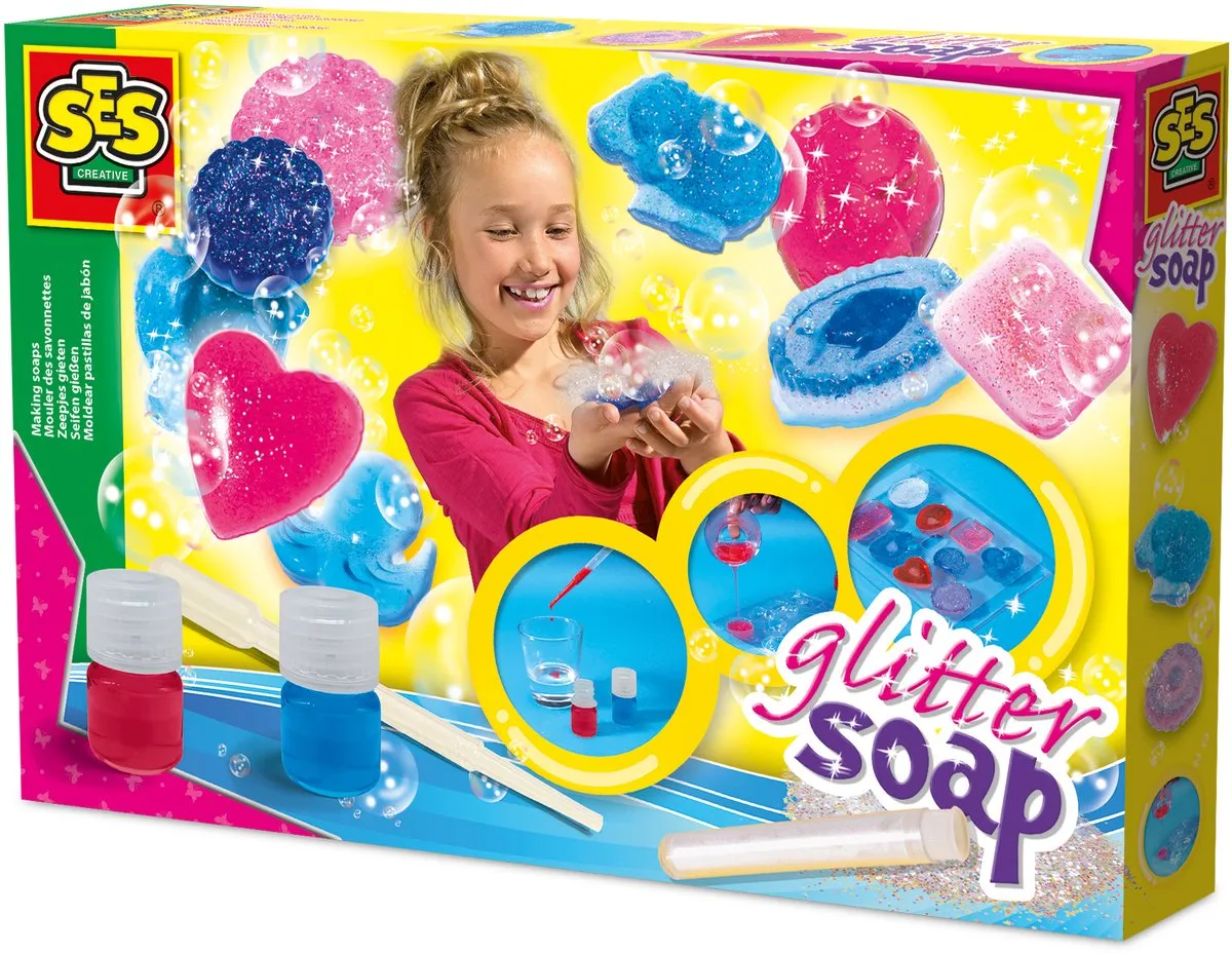 SES Creative Hobby Pink Glitter Zeep Knutselset