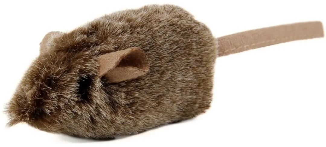 Nobleza Bruine Pluche Piepende Speelmuis 15cm