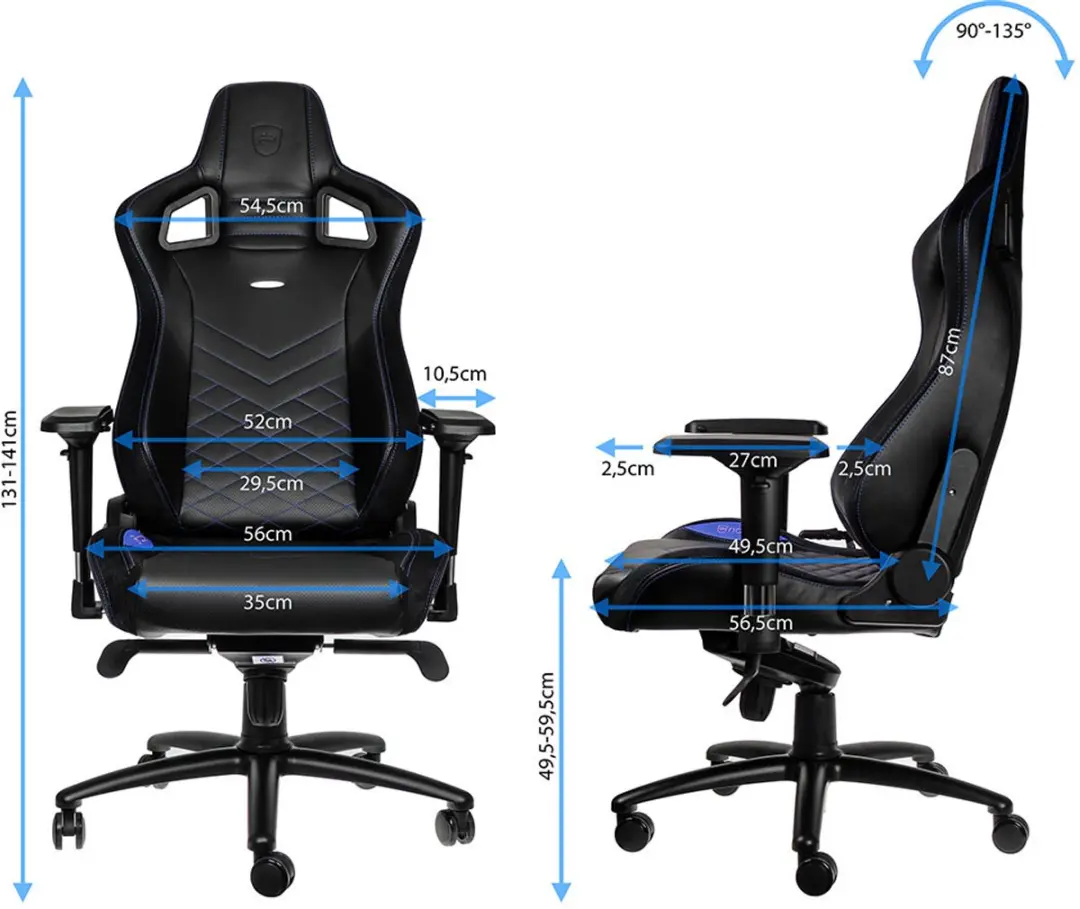 Noblechairs EPIC Gaming Stoel NBL-PU-BLU-002 - Blauw