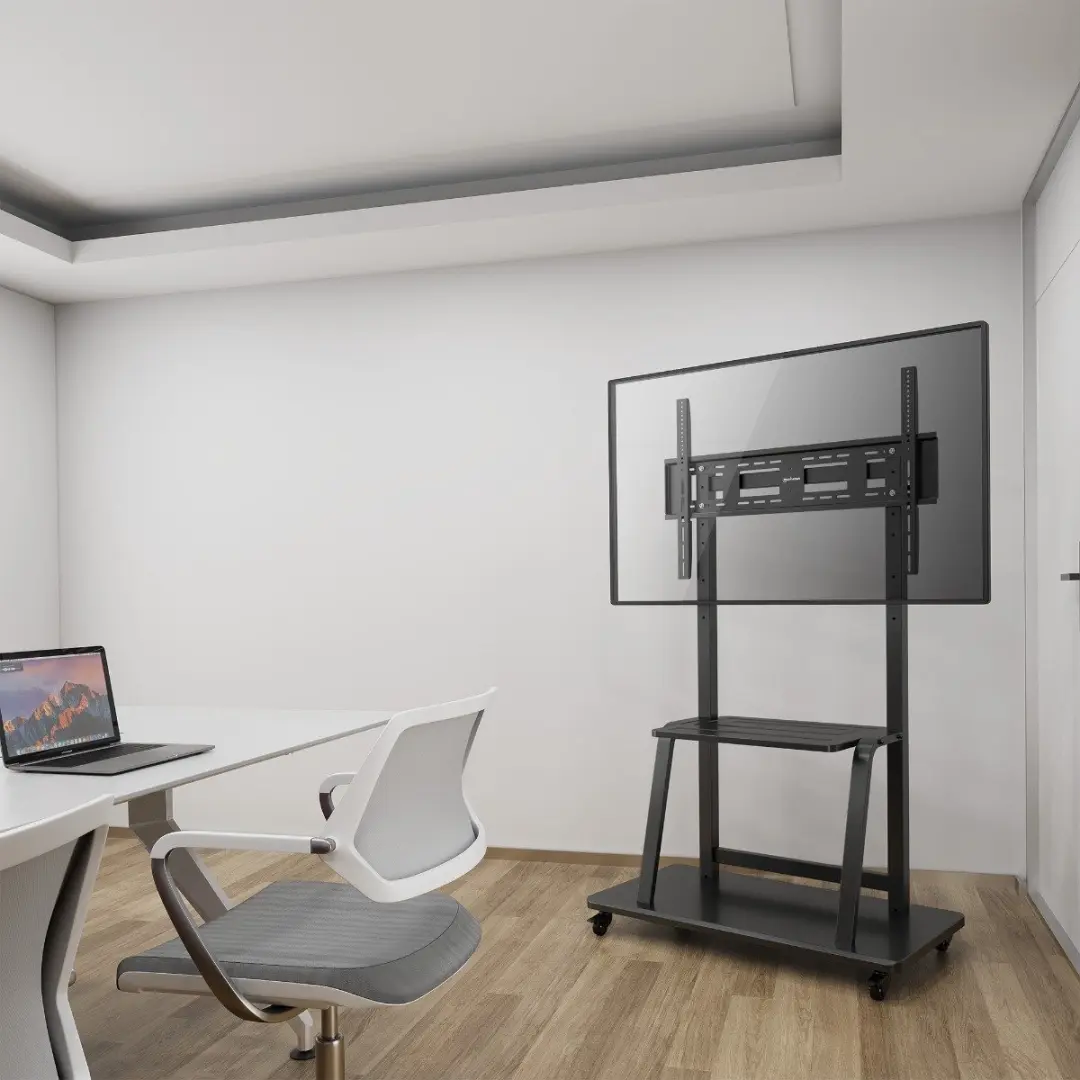 Manhattan TV-Ständer op wielen 462334 - 100" - 150 kg - Zwart