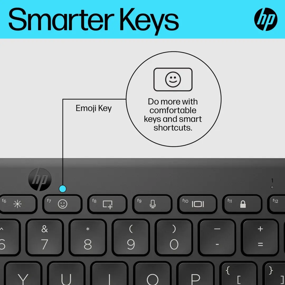 HP 350 Compact Toetsenbord - AZERTY BE - Bluetooth - Zwart