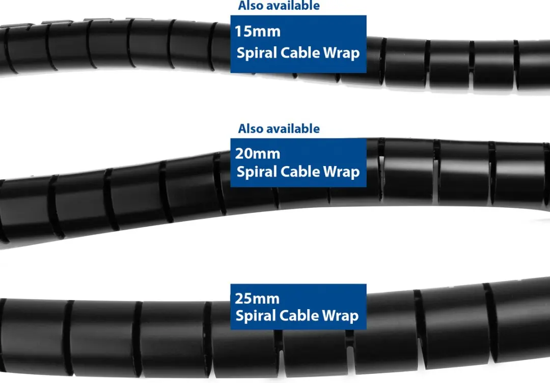 ACT 25mm Spiraalband CT4054 - 20m - Zwart