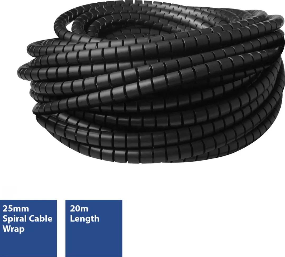 ACT 25mm Spiraalband CT4054 - 20m - Zwart