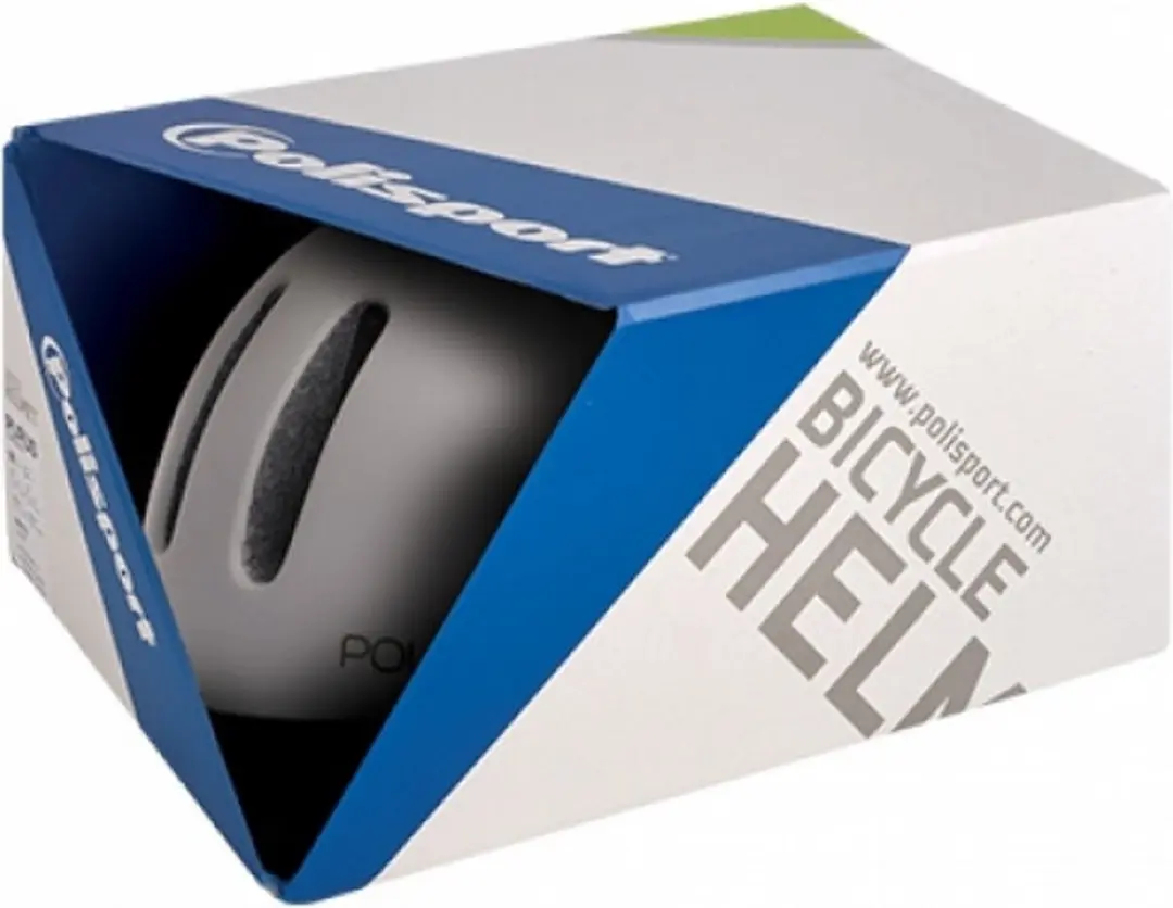 Polisport Commuter Fietshelm L - Mat wit/grijs