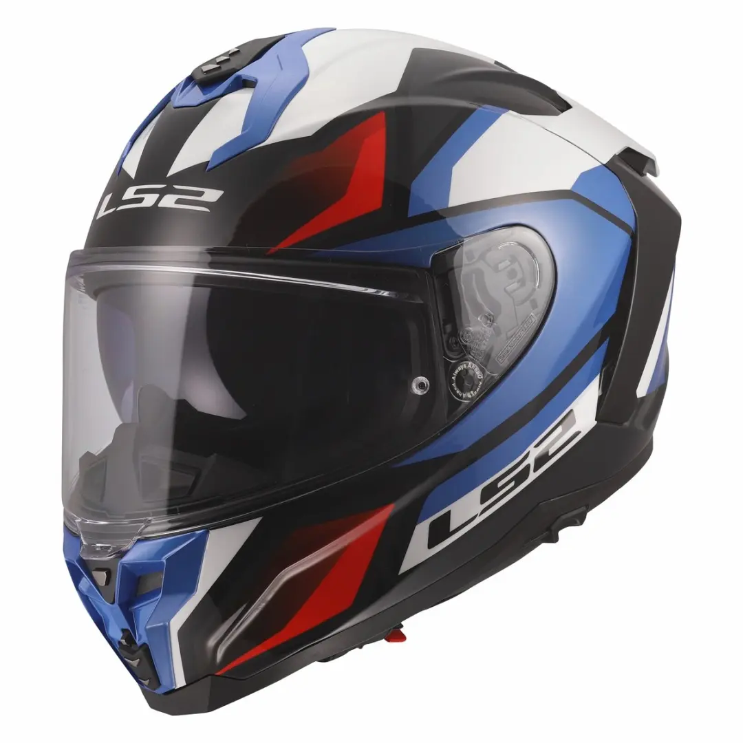 LS2 FF817 Challenger II Helm - XXS - Viper Glans Wit/Blauw/Rood