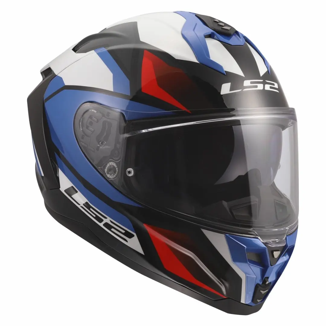 LS2 FF817 Challenger II Helm - XXS - Viper Glans Wit/Blauw/Rood