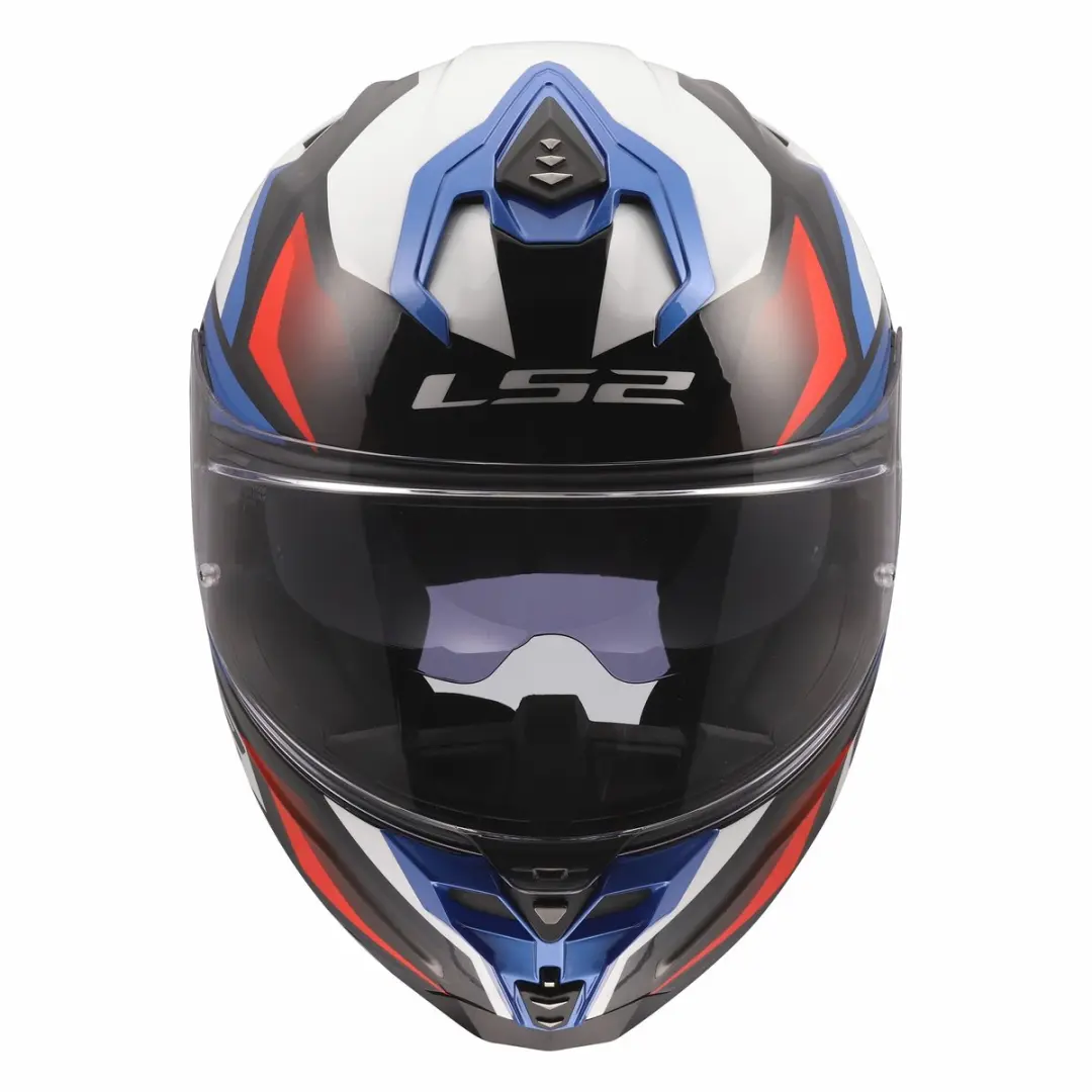 LS2 FF817 Challenger II Helm - XXS - Viper Glans Wit/Blauw/Rood