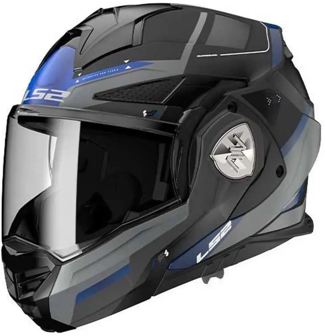LS2 FF901 Advant X Spectrum Systeemhelm - XXXL - Zwart/Titanium Blauw