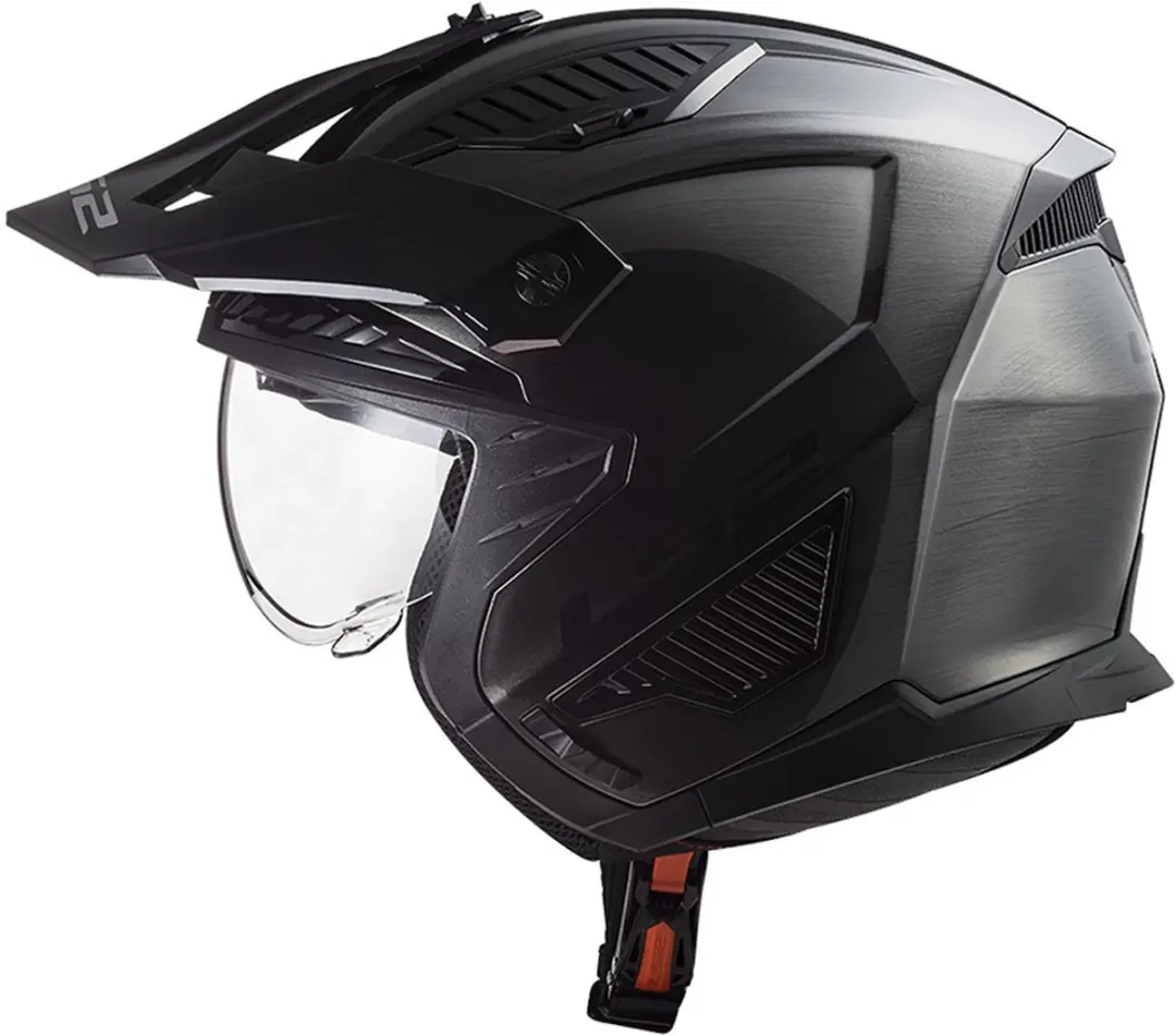 LS2 OF606 Drifter Jeans Titanium Helm - Maat L