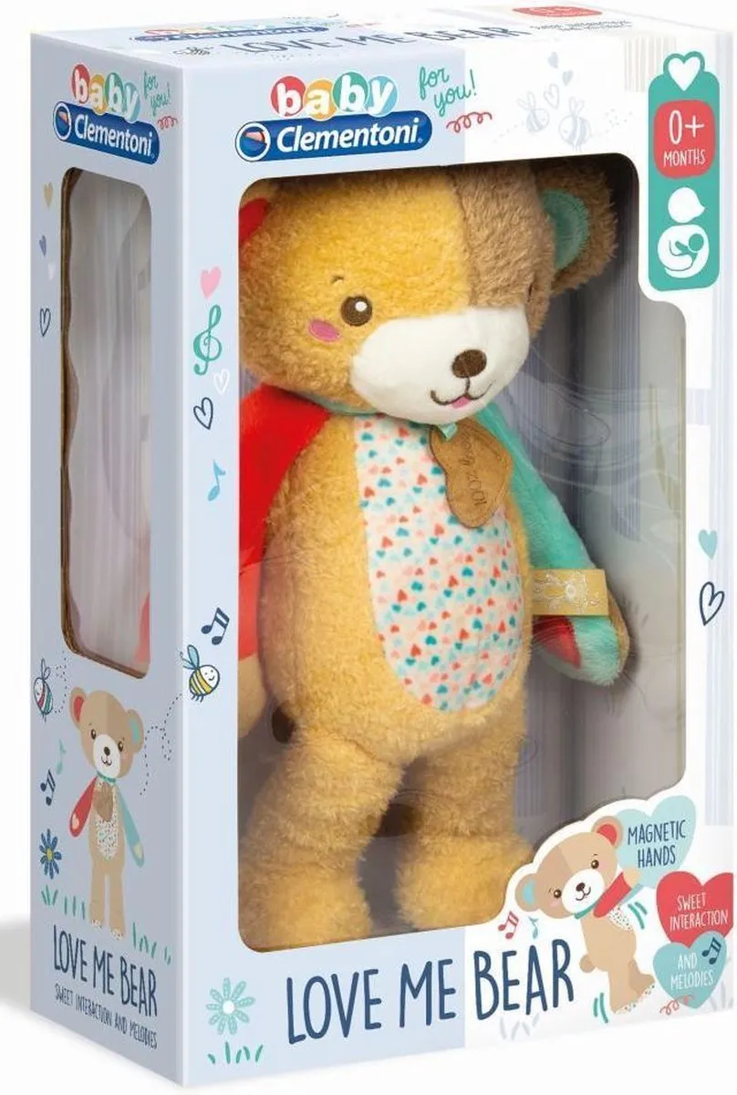 Clementoni Play With Me Knuffelbeer - Multicolor