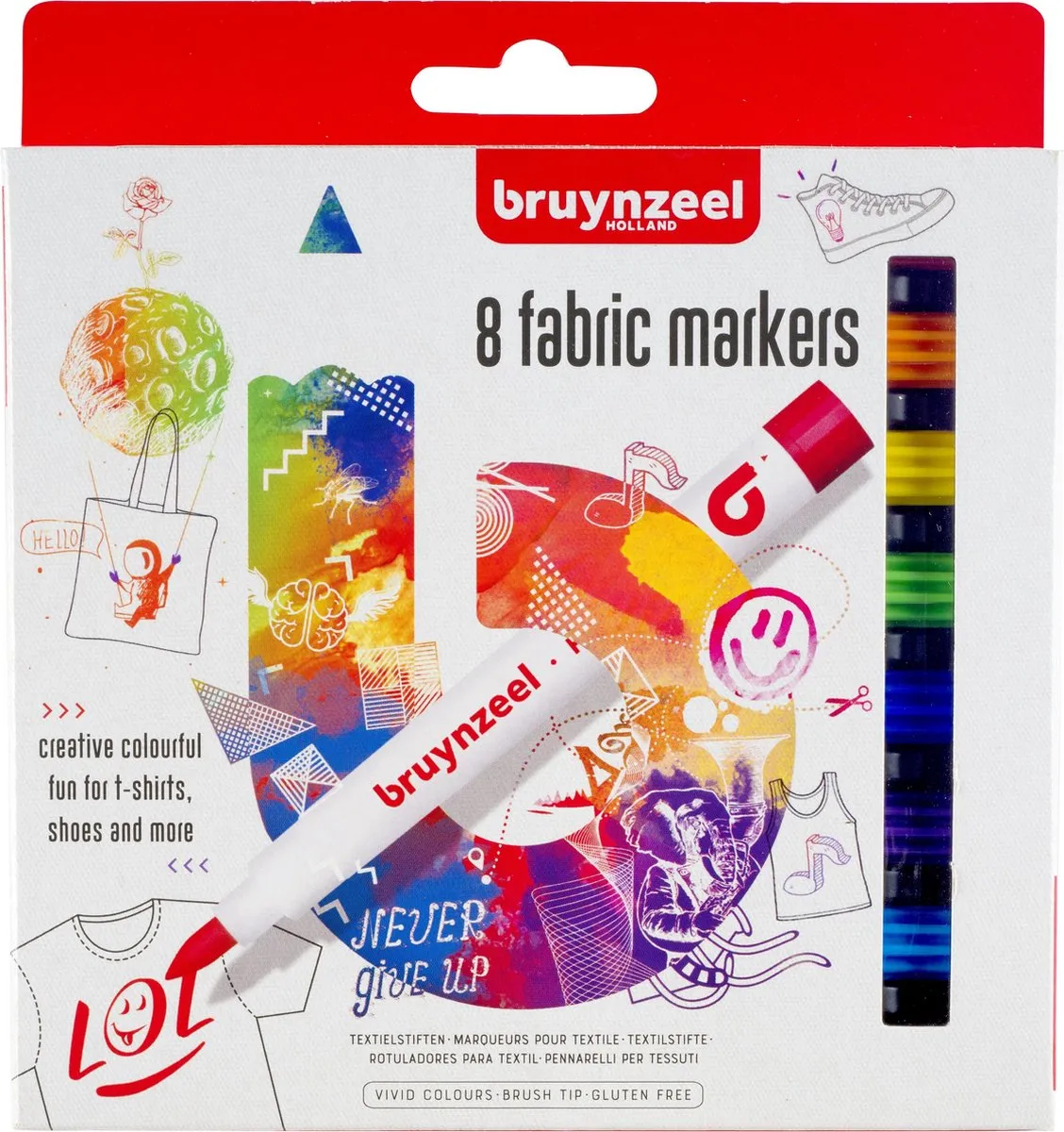 BRUYNZEEL Fabric Markers Set 8 - Assorti
