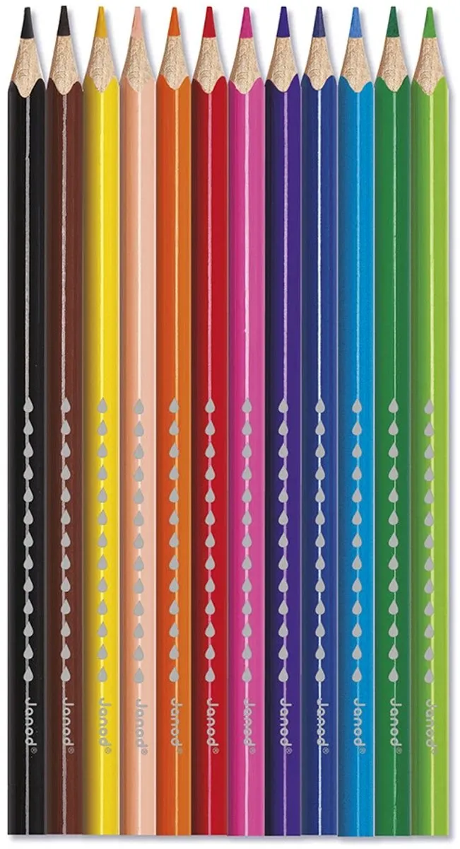 Janod Colo Aquarelpotloden Set - 12 Stuks Multikleur - afbeelding 2 van 6