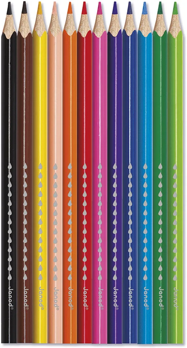 Janod Colo Aquarelpotloden Set - 12 Stuks Multikleur - afbeelding 5 van 6