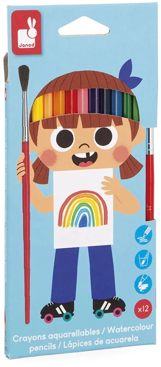 Janod Colo Aquarelpotloden Set
