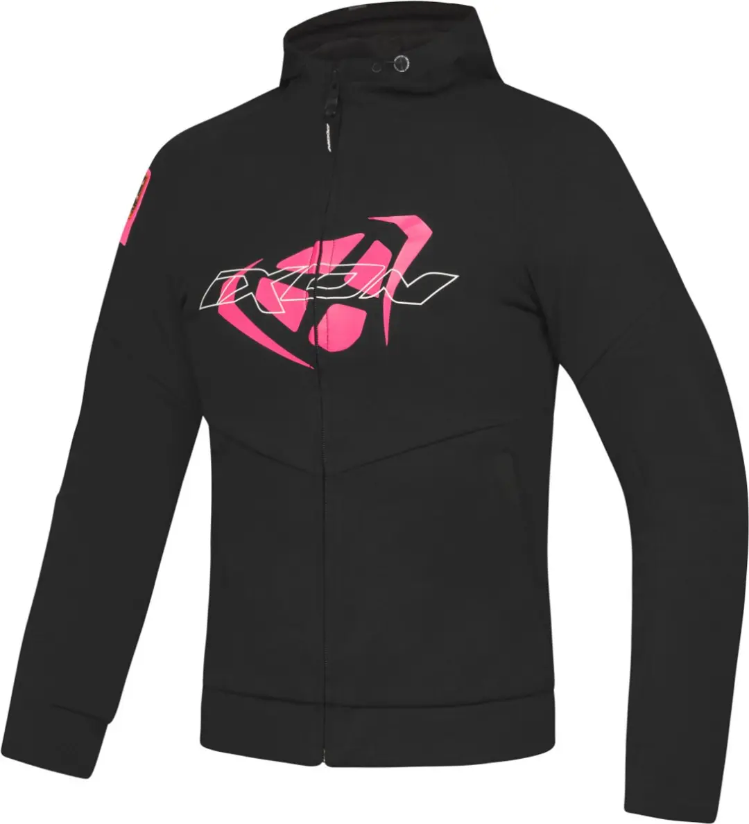 Ixon Touchdown L Zwart Bright Roze Dames Textiele Motorjas