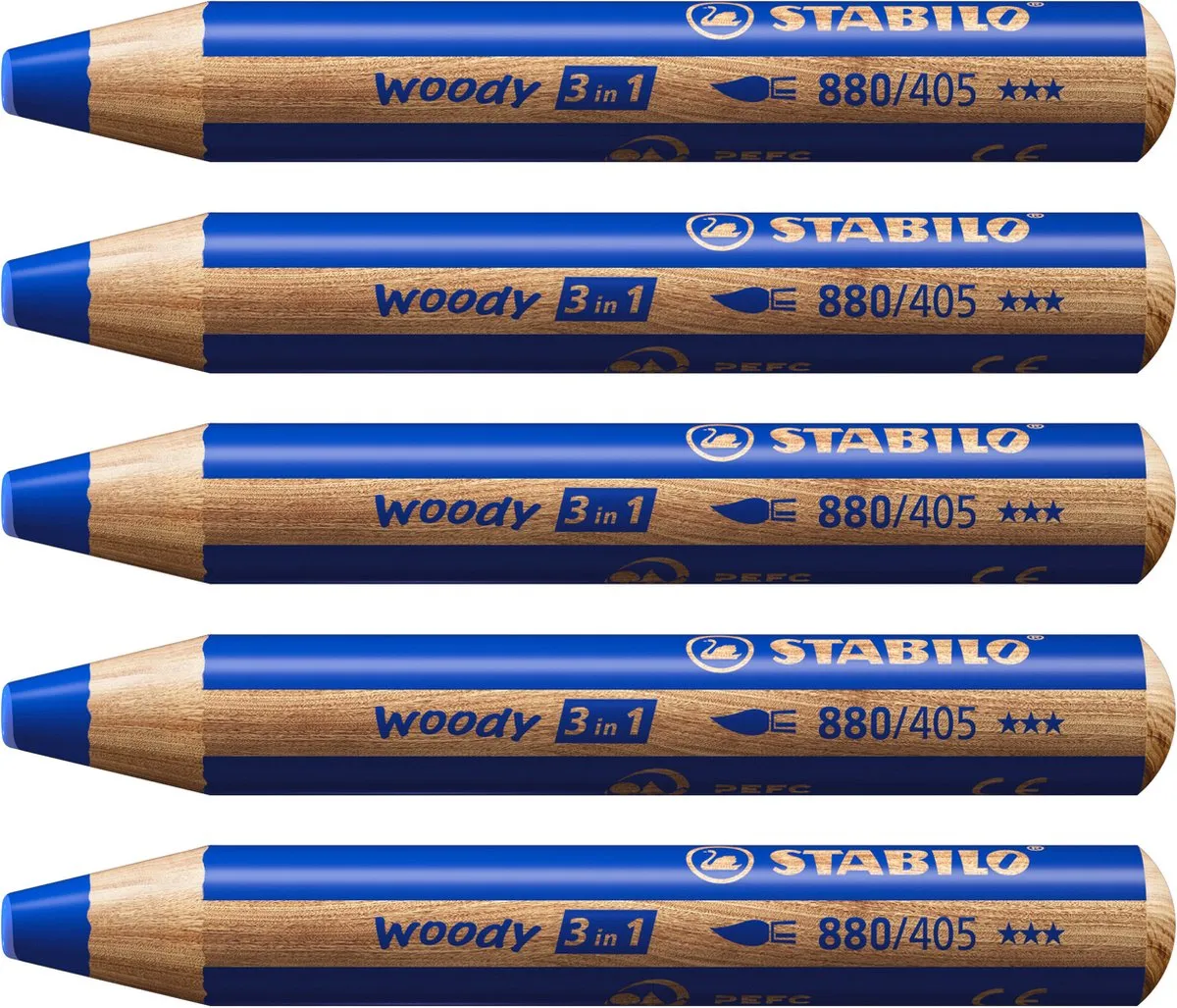 STABILO Woody 3-in-1 Potlood Ultramarijn