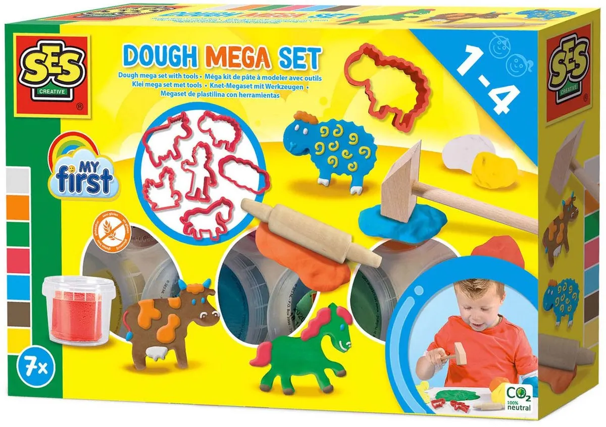 SES Creative My First Klei Mega Set - 7 Stuks - Boerderij Thema