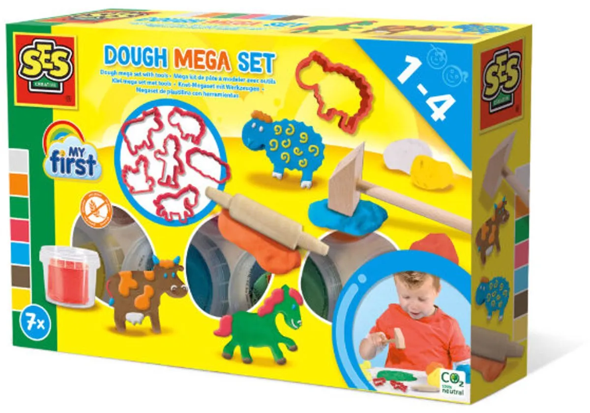 SES Creative My First Klei Mega Set - 7 Stuks - Boerderij Thema
