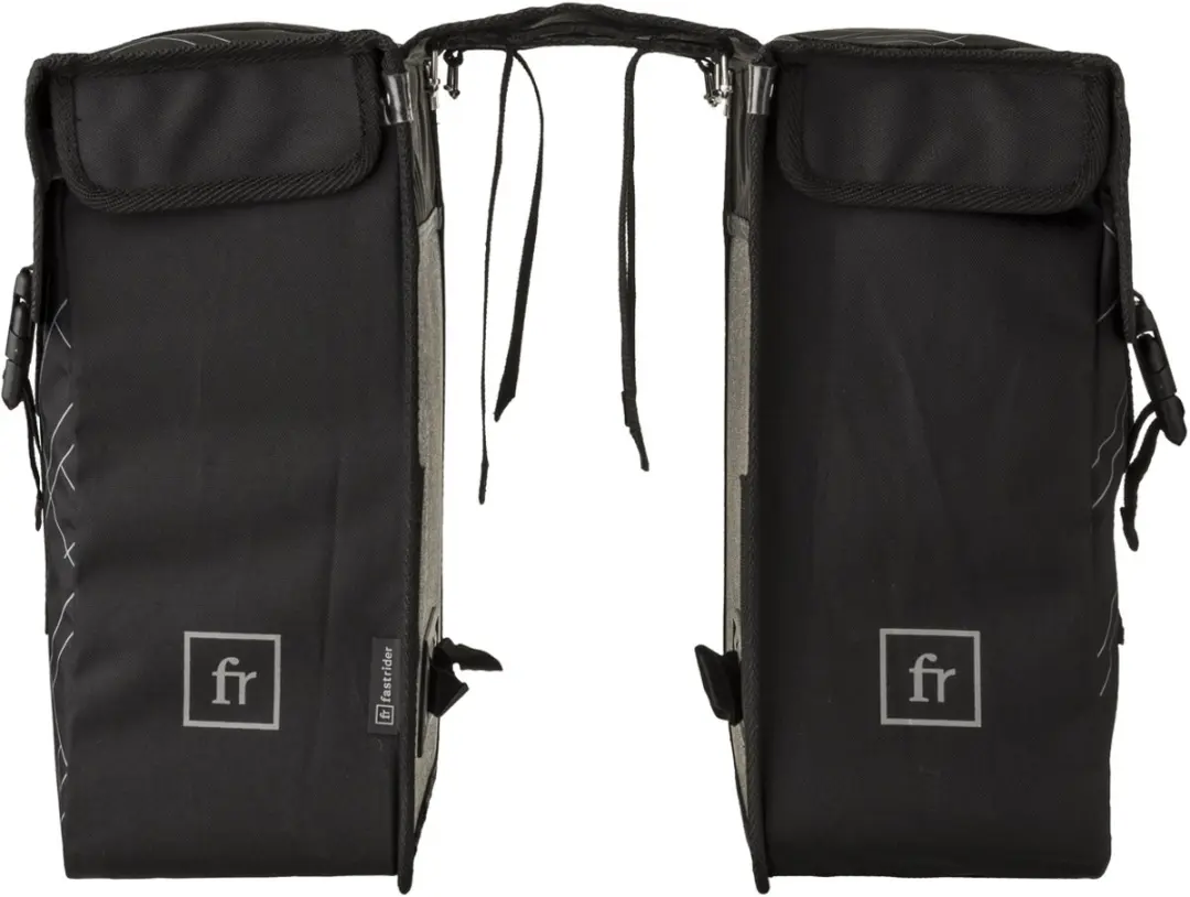 FastRider Dex Dubbele Fietstas 36L - Zwart/Grijs - afbeelding 6 van 6