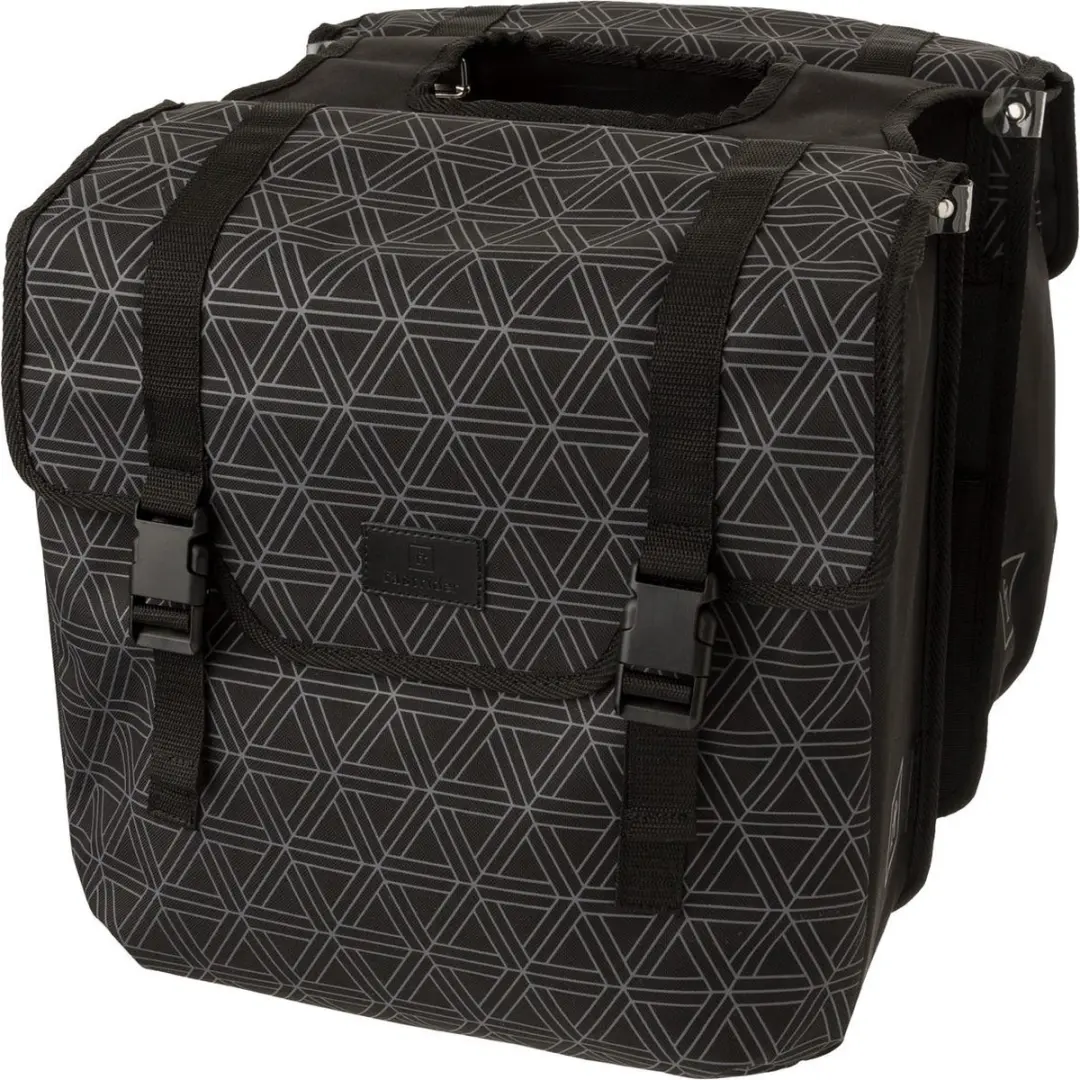 FastRider Dex Dubbele Fietstas 36L - Zwart/Grijs