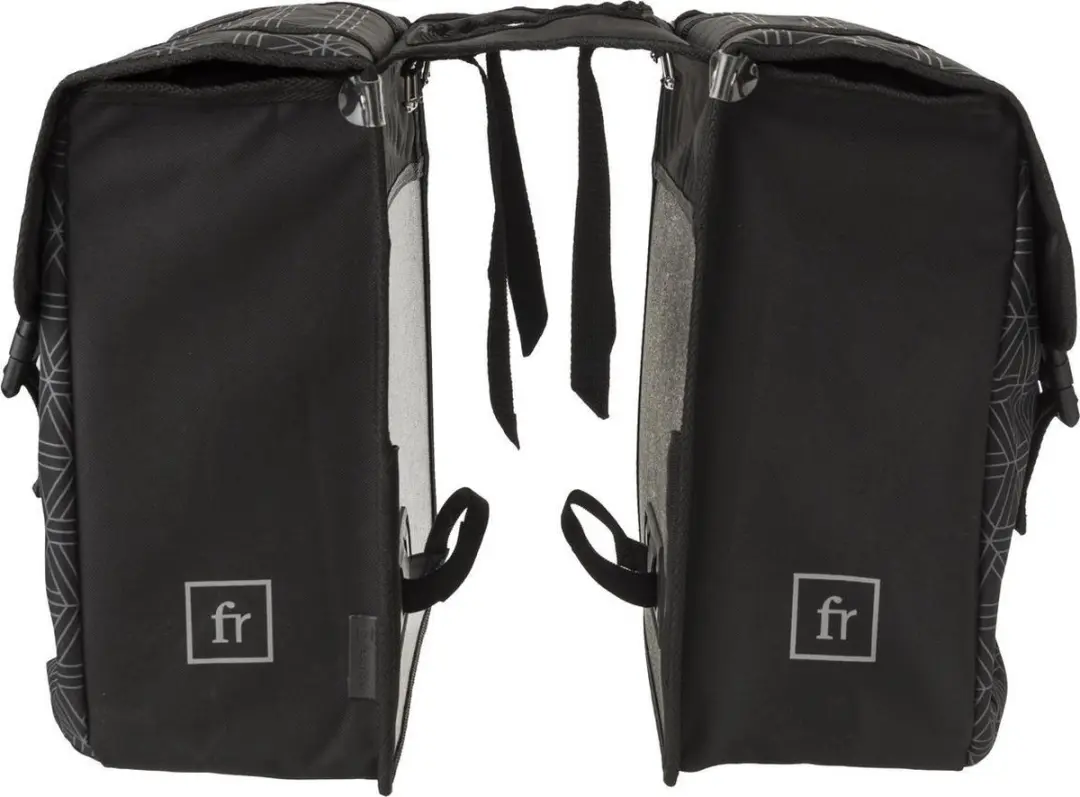 FastRider Dex Dubbele Fietstas 36L - Zwart/Grijs