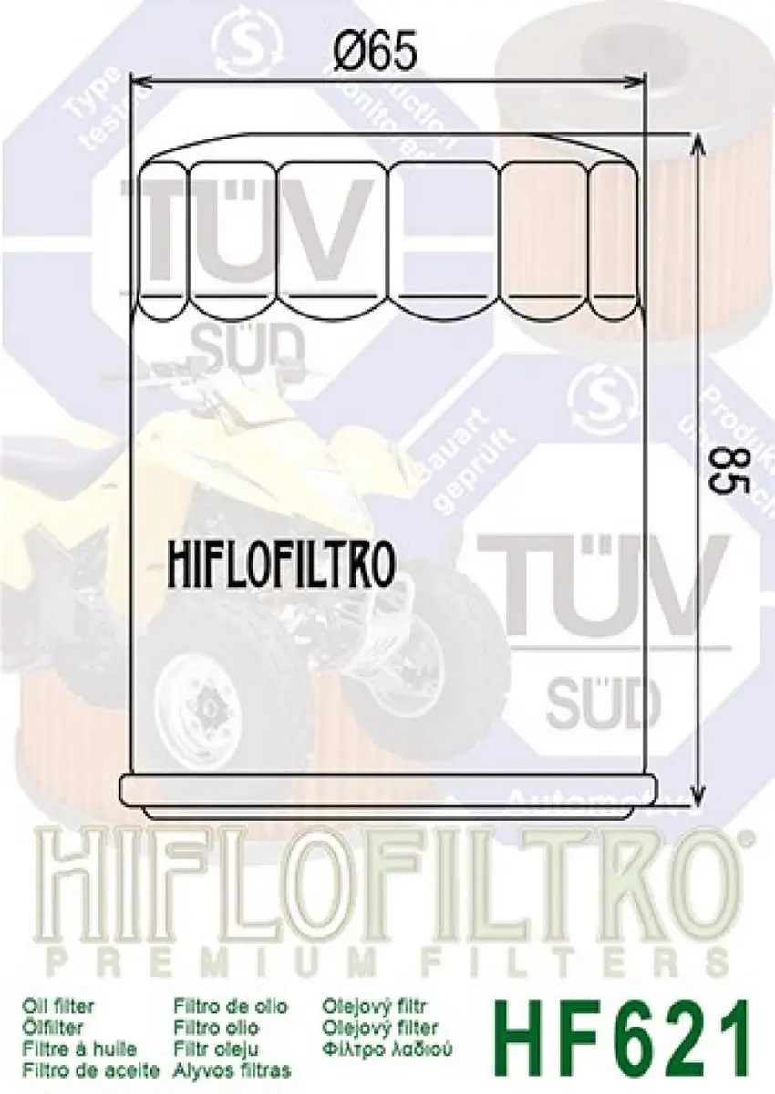 HifloFiltro Oliefilter Arctic Cat 500 4x4 - Noir - afbeelding 2 van 4